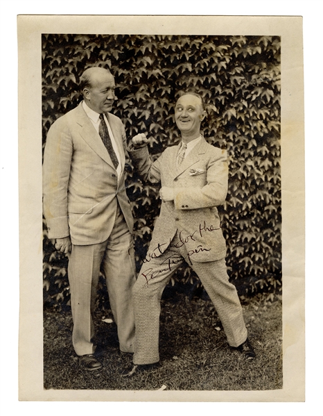  Ben Turpin and Knute Rockne Photograph. 