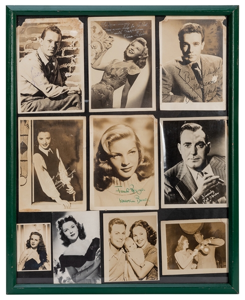  Collection of Signed 1930s/1940s Film Actors and Actresses Photographs. 10 pcs. 