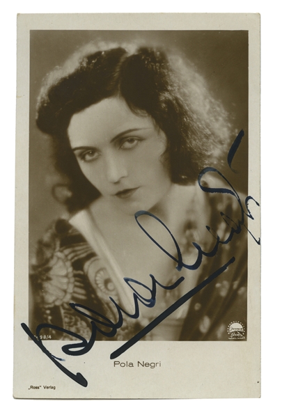  Vintage Pola Negri RPPC Signed.
