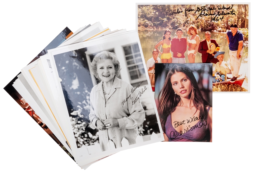  Collection of Television Hosts, Creators, Actors, and Actresses Signed Photographs. 22 pcs. 