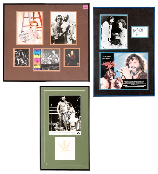  Three Framed Displays of Film Related Memorabilia and Autographs.