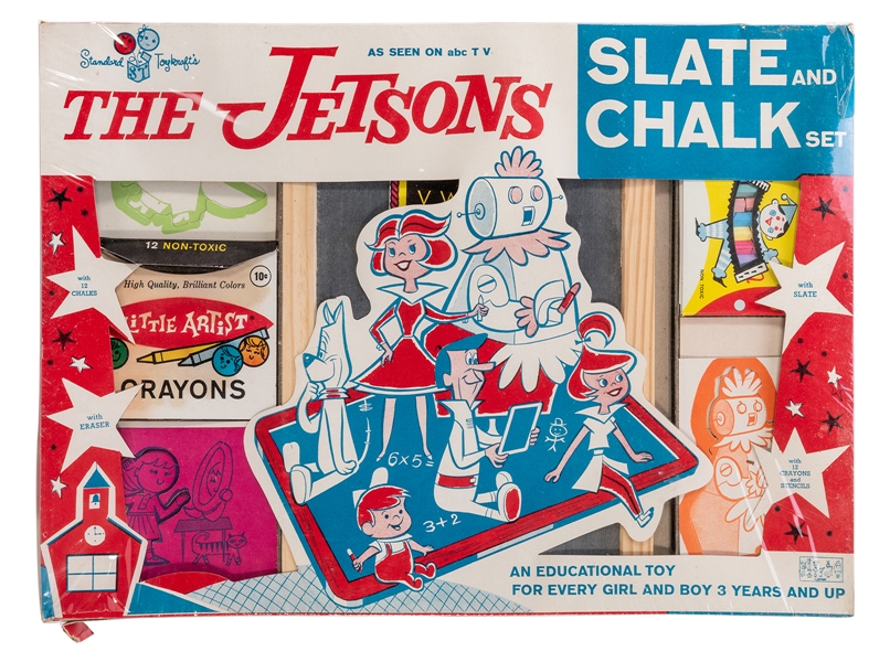  The Jetsons Chalk & Slate Set #652, Factory-Sealed. 1960s.