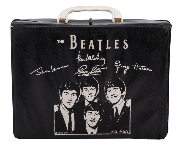  1964 NEMS Air Flite Beatles Black Vinyl Lunchbox. 
