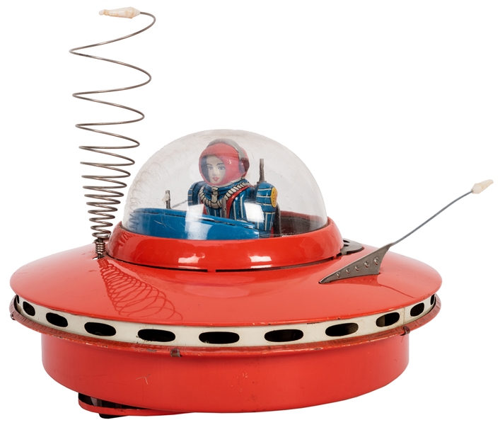 Battery-Operated Tin Flying Saucer Space Ship.  
