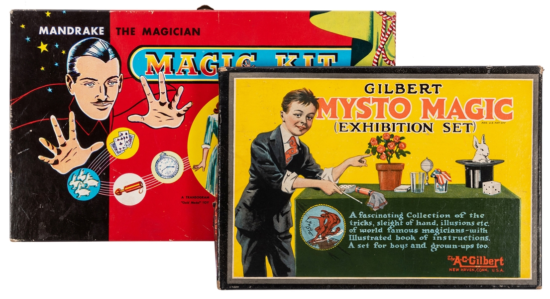  Two Vintage Magic Sets. Mysto No. 2001 / Mandrake the Magician. 