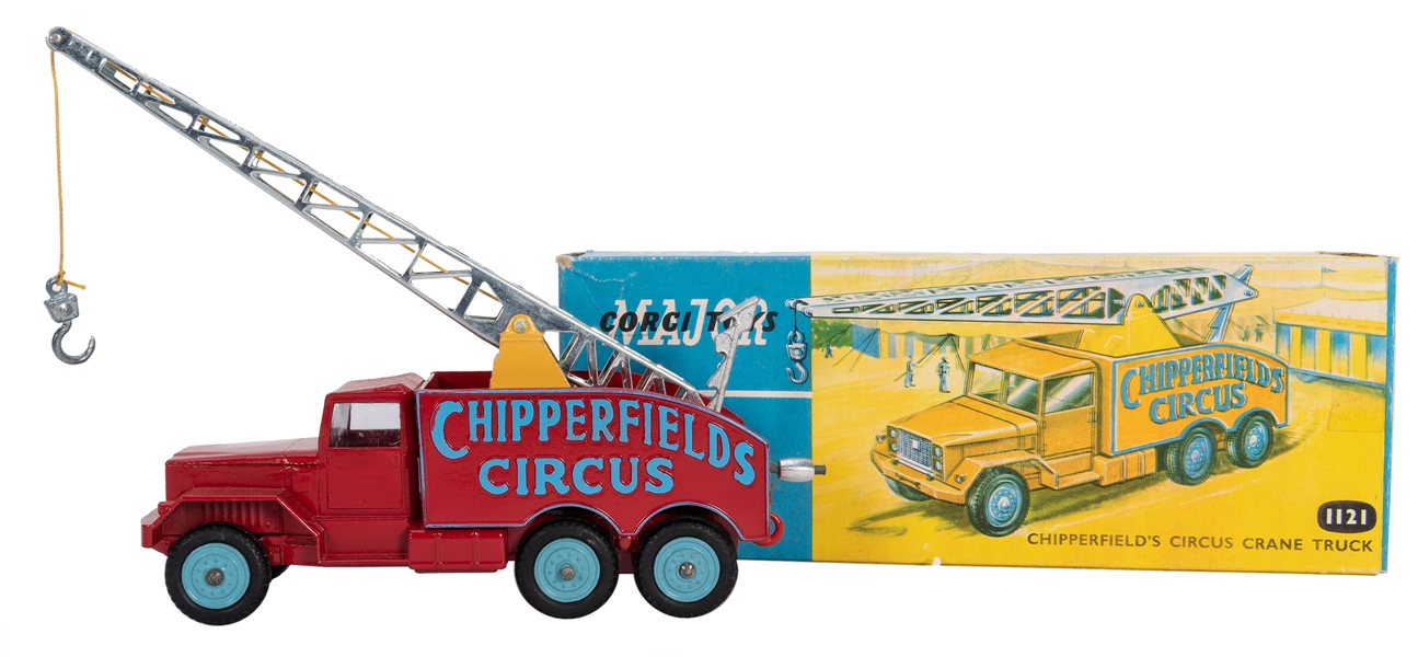  Corgi Chipperfields Circus Crane Truck #1121 in Original Box. 1960.
