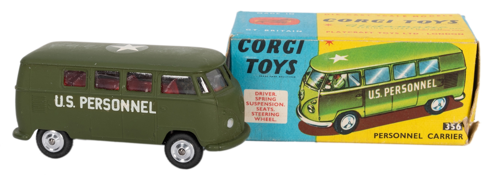  Corgi VW Mini-Van Personnel Carrier #356 in Original Box. 1964.
