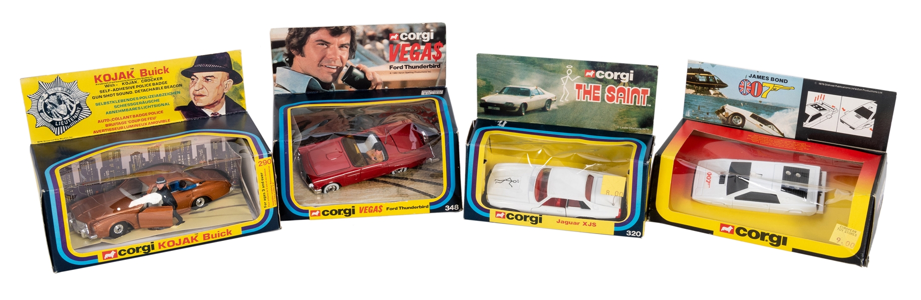 Lot of Four Corgi TV / Movie Character Cars. 
