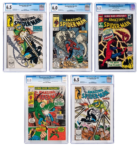  Amazing Spider-Man Comics. Lot of Five CGC Graded Copies. 