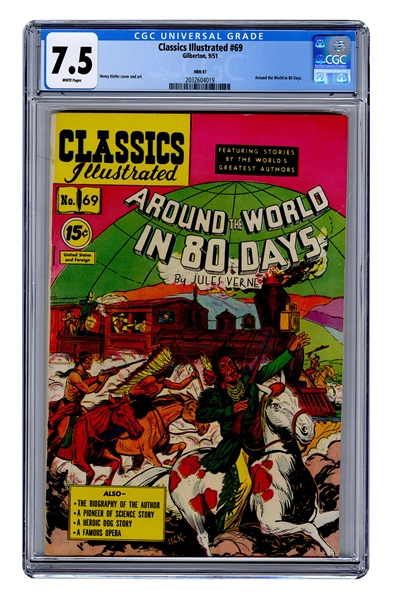  Classics Illustrated No. 69. Around the World in 80 Days. 