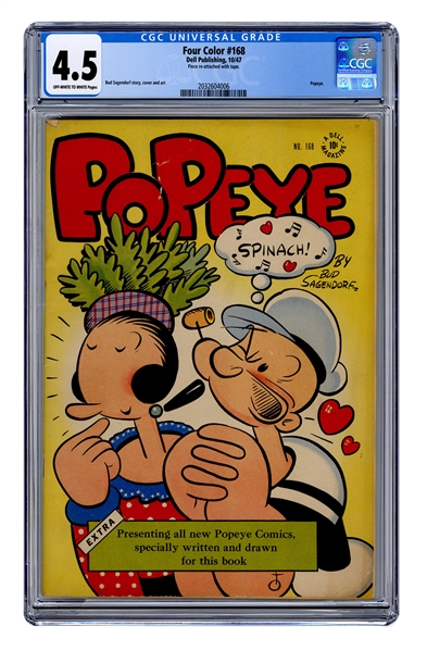  Popeye Four Color Comics No. 168. 