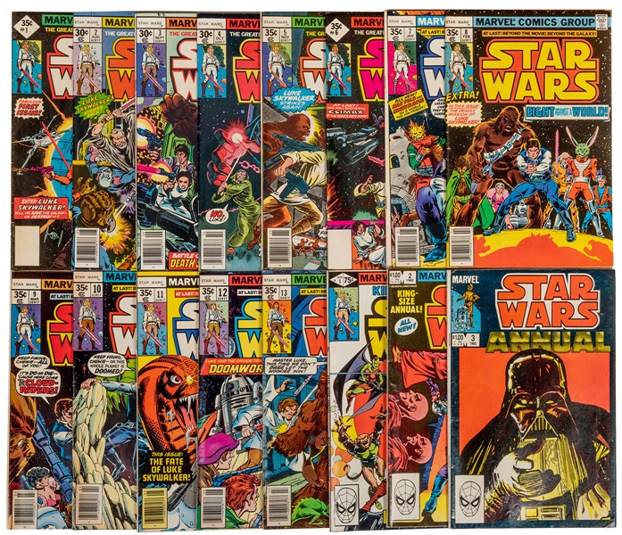  Star Wars Comic Books. Run of Sixteen Issues. 