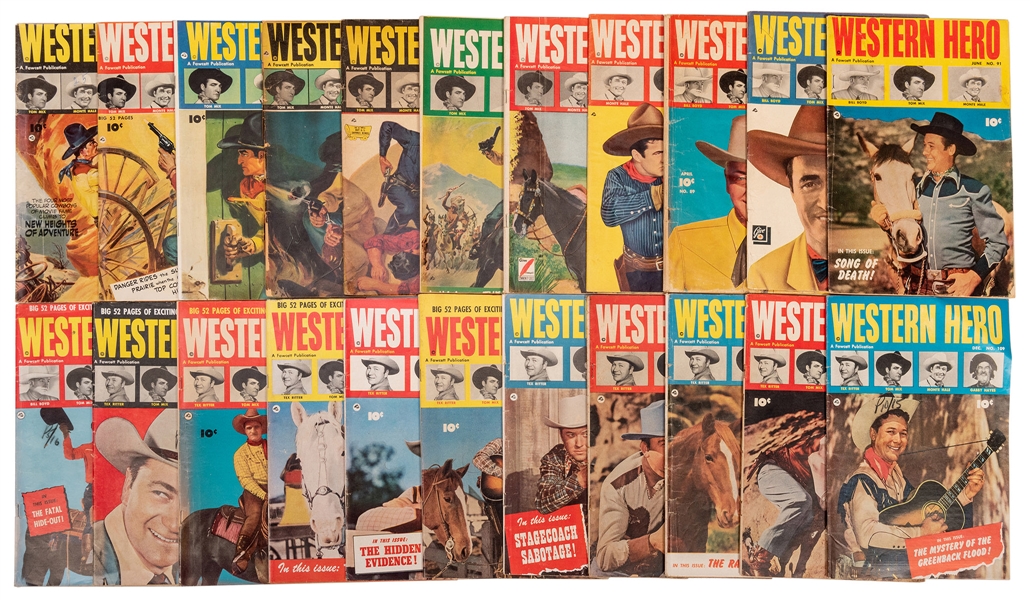  Western Hero. Lot of 22 Comic Books. 