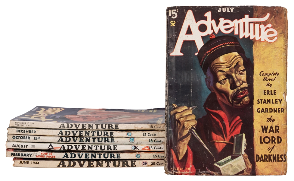  Adventure Magazine. Seven Pulp Issues.  