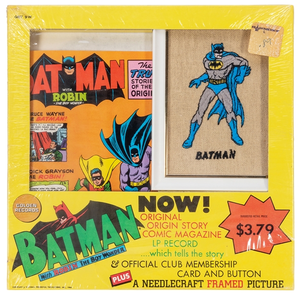  Batman Golden Records Factory Sealed Box Set with Needlecraft Framed Picture.