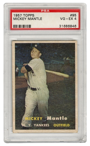  1957 Topps Mickey Mantle No. 95. 