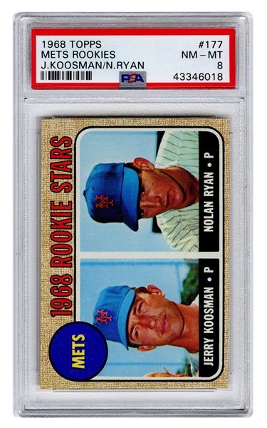  1968 Topps Mets Rookies. Jerry Koosman / Nolan Ryan Rookie Card No. 177. 