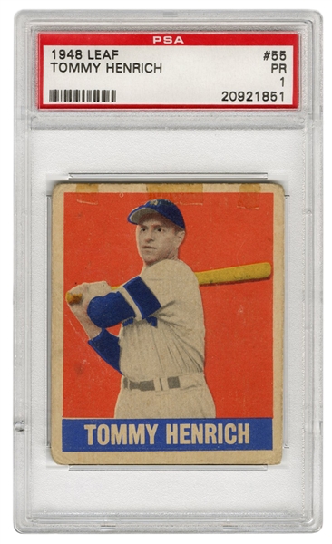 1948 Leaf Tommy Henrich No. 55. 