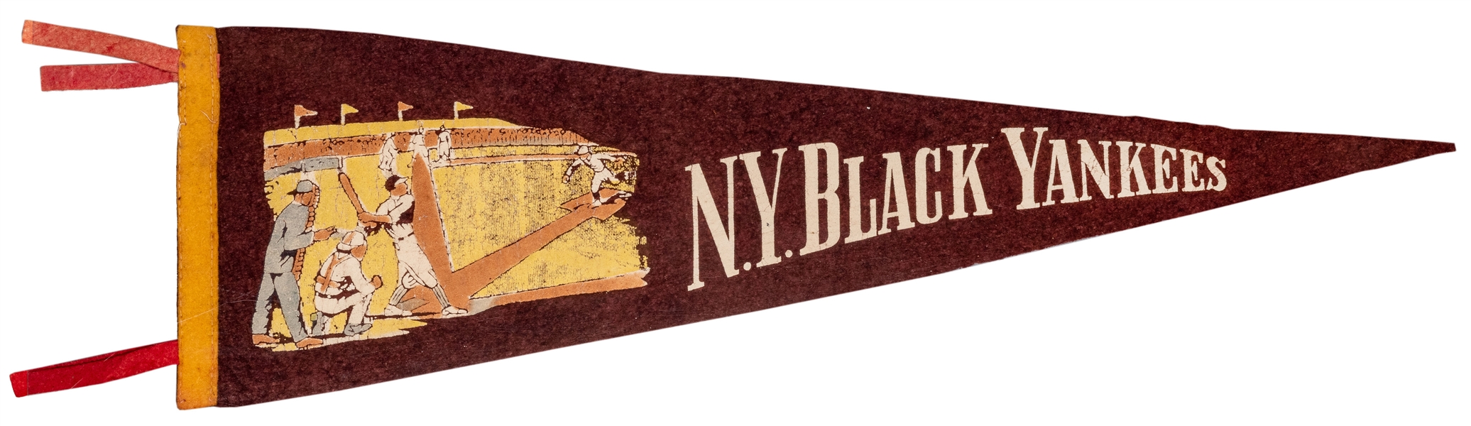  New York Black Yankees Negro League Pennant. 