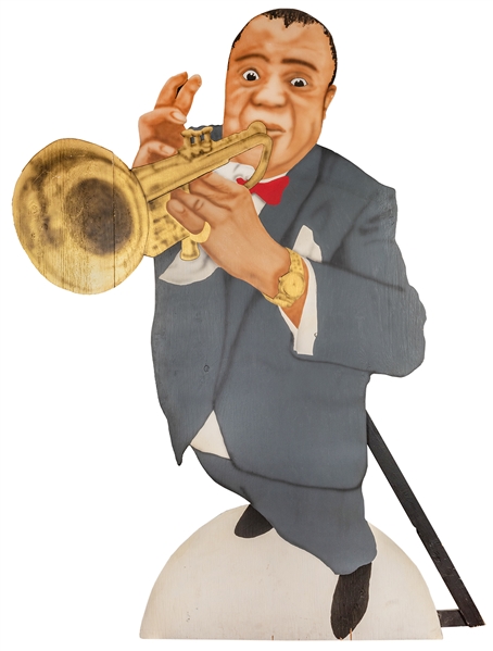  A Larger than Life Louis Armstrong Stage Standee. 