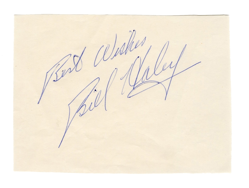  Bill Haley Signed Album Page. 