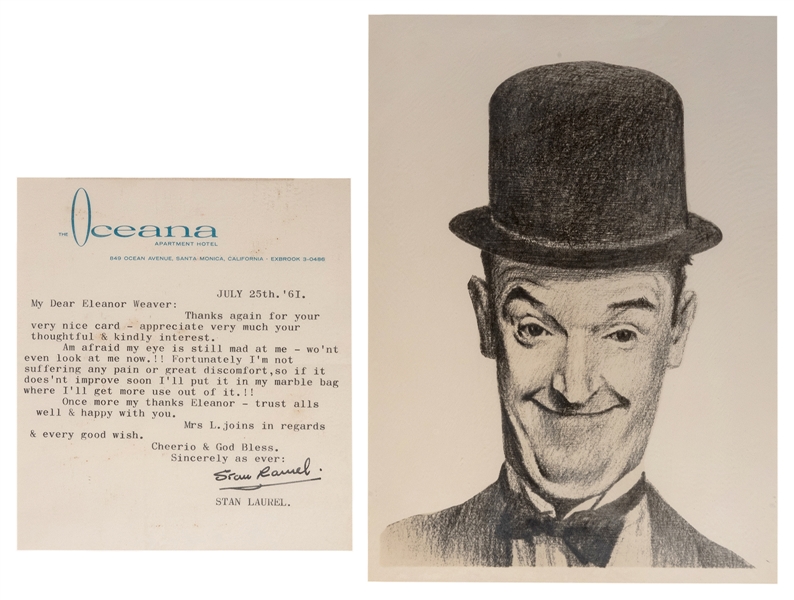 Typed Letter Signed by Stan Laurel.