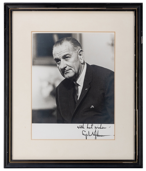  Inscribed and Signed Photograph of President LBJ.