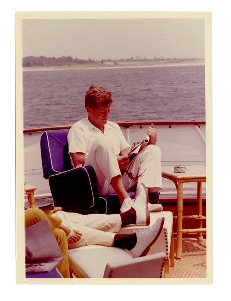  Photograph of John F. Kennedy on the Yacht “Honey Fitz.” 