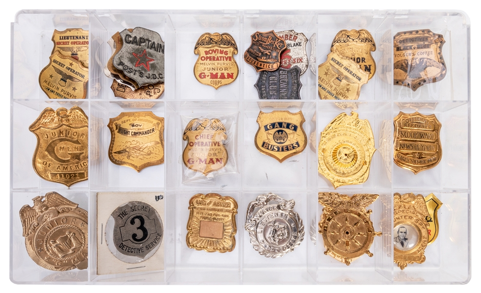  Collection of Crime Stopper Badge and Decoder Premiums. 28 pcs. 