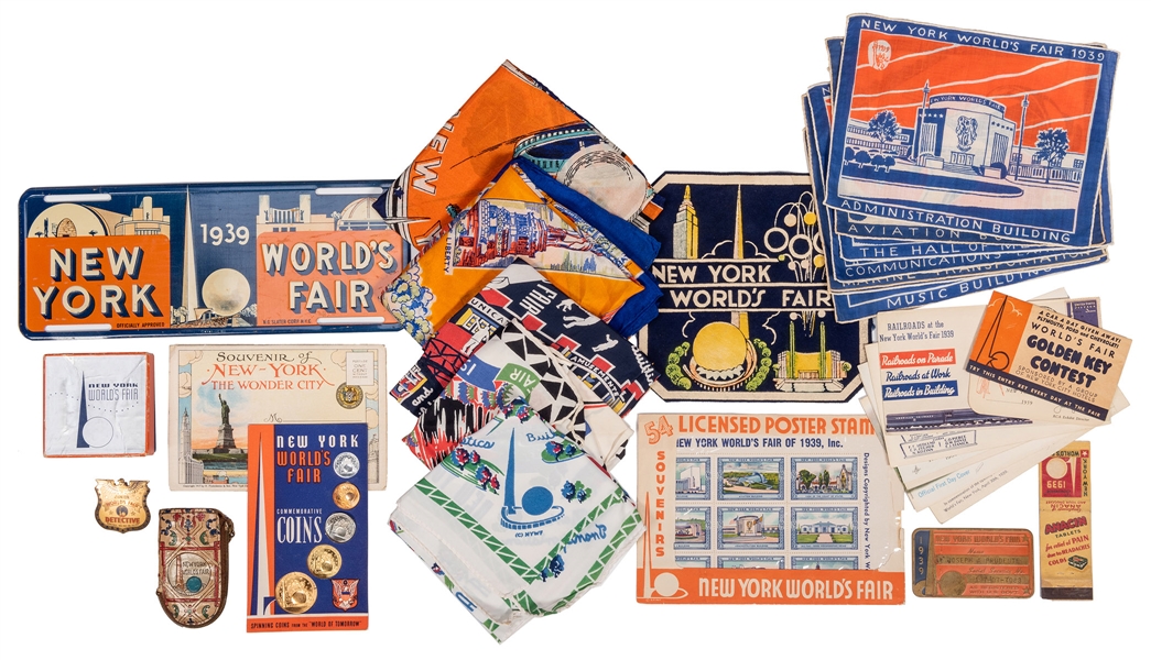  Collection of New York World’s Fair Ephemera and Souvenirs. Approx. 40. 