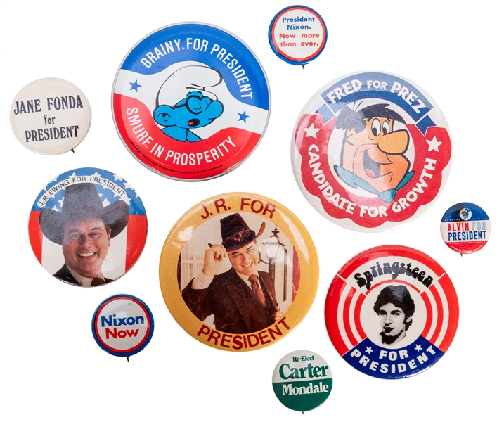  Collection of Parody Presidential Campaign Buttons. 24 pcs. 