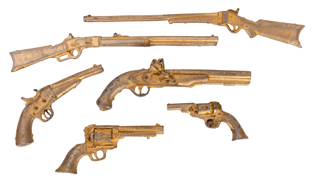  Gabby Hayes Miniature Western Gun Collection. 6 pcs. 
