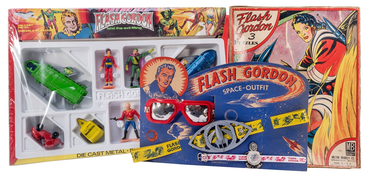  Group of Flash Gordon Toys and Puzzle. 