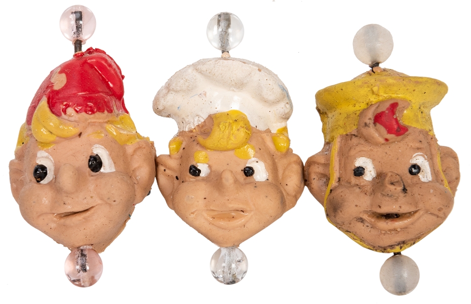  Kellogg’s Snap, Crackle, and Pop Moveable Faces Ring Set. 