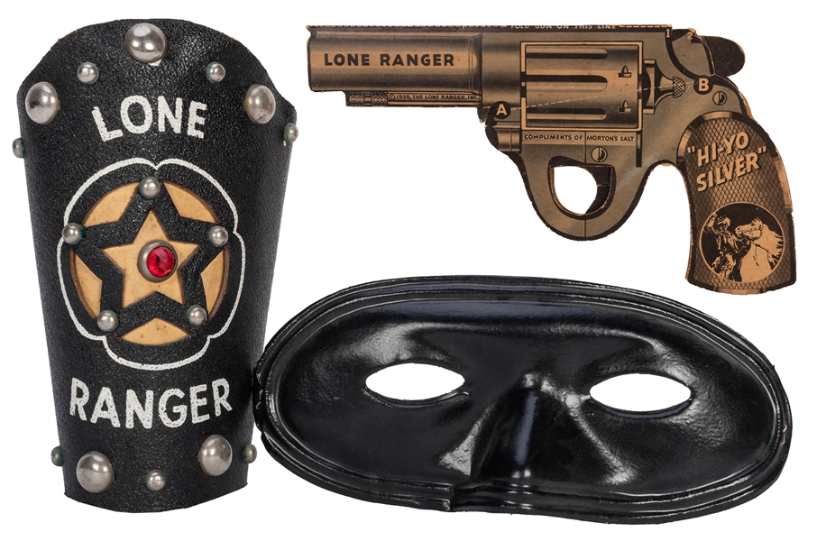  Lone Ranger Mask, Holster, and Premium Paper Pistol. 