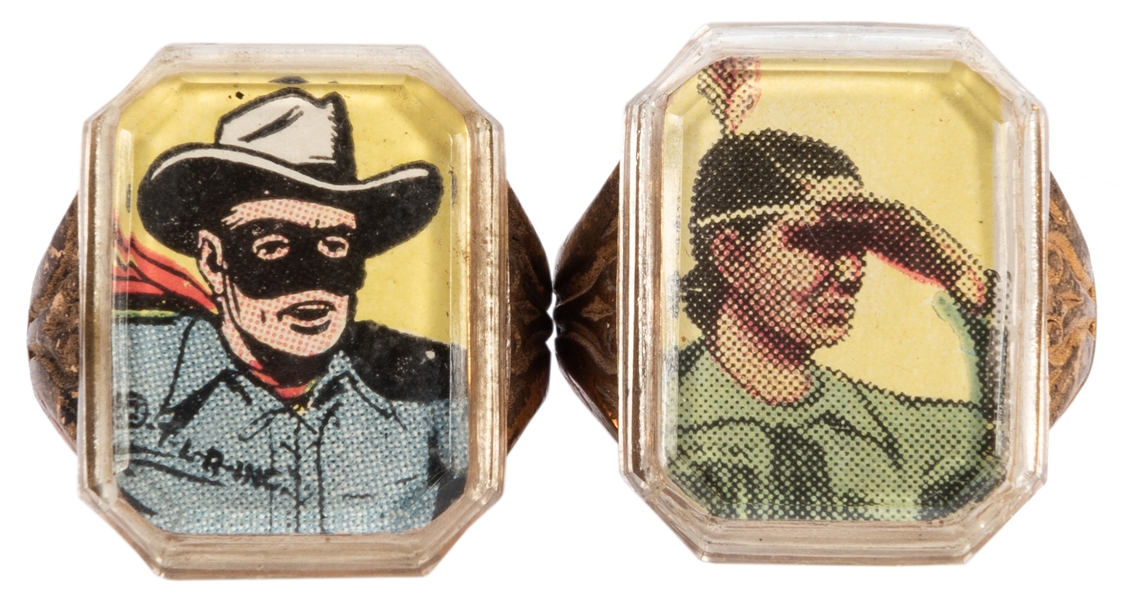  Lone Ranger and Tanto Color Portrait Rings. 2pcs. 