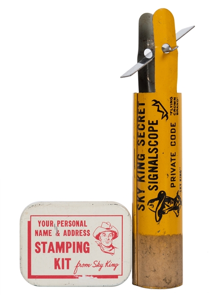  Sky King’s Secret Singalscope and Stamping Kit Premiums. 