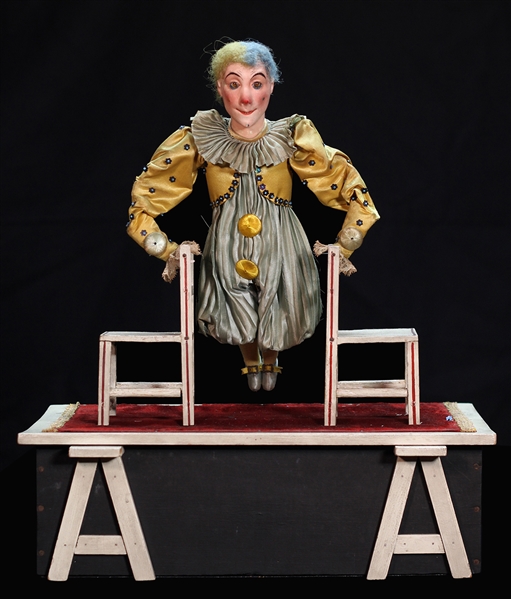 Acrobat Clown on Two Chairs Automaton.