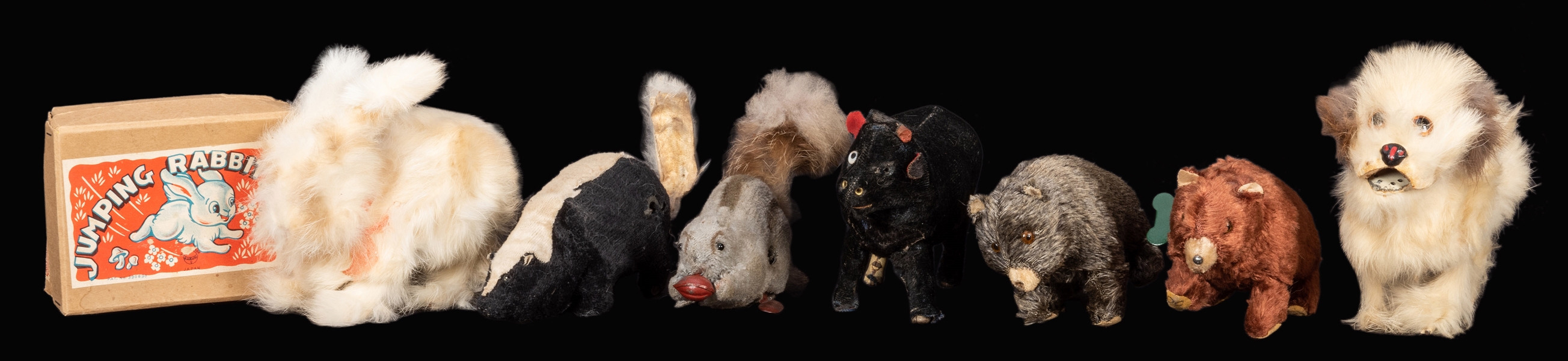 Lot of 7 Wind-Up Animal Toys.