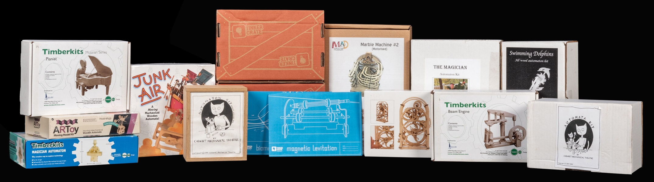 Assortment of Automaton / Mechanical Toy Kits.