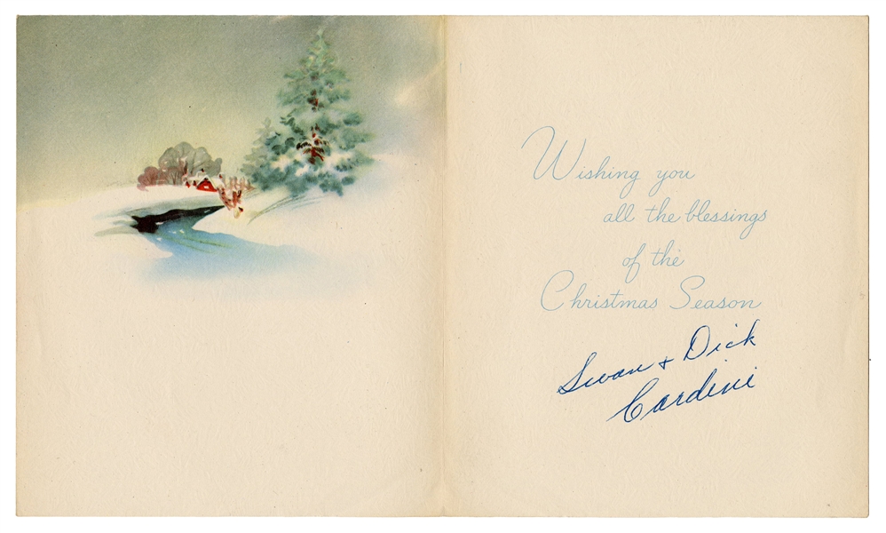 Cardini (Richard Valentine Pitchford). Signed Cardini Christmas Card. 