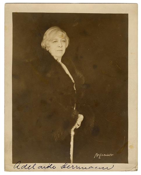Herrmann, Adelaide. Autographed Portrait of Adelaide Herrmann. 