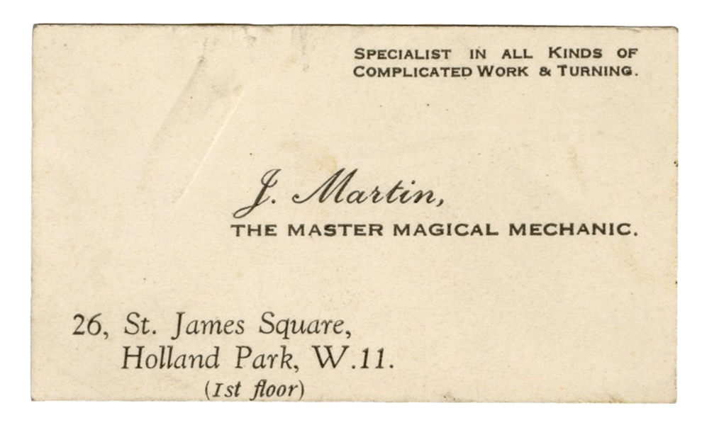 Jon Martin Business Card. 