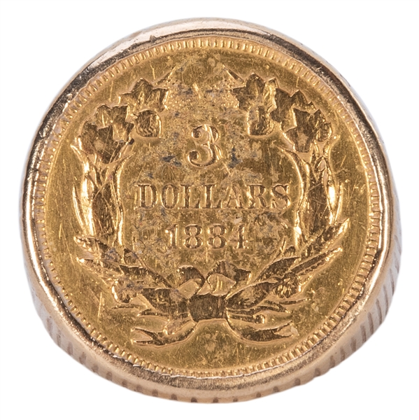 Martin Nash’s Gold Three-Dollar Coin Ring. 