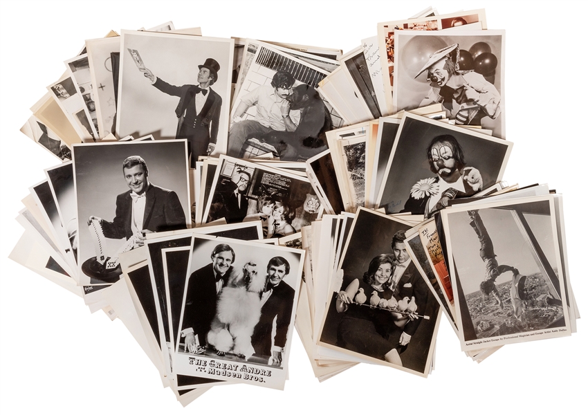 Massive Accumulation of Approximately 600 Photographs of Magicians, some signed.