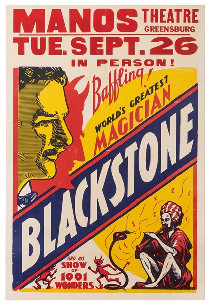 Baffling! World’s Greatest Magician. Blackstone.