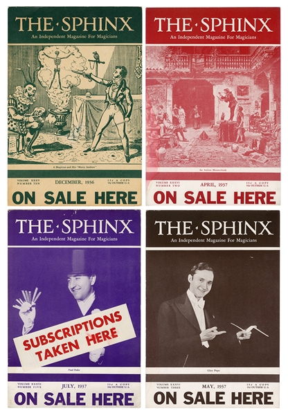 Four Sphinx Store Display Window Cards. 