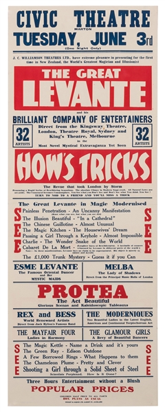 Levante, Les (Leslie George Cole). The Great Levante. How’s Tricks. 