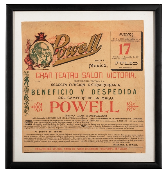 Powell, Frederick Eugene. Beneficio Y Despedida Del Campeon de La Magia Powell. 