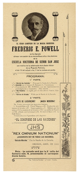 Frederick Eugene Powell Broadside.